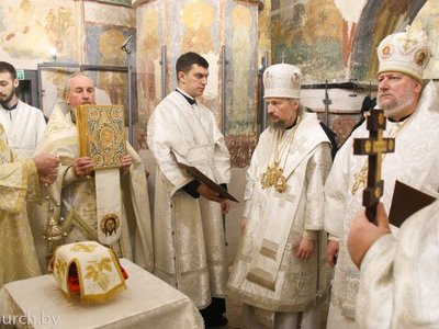 Патриарший Экзарх всея Беларуси совершил освящение после реставрации древней Спасо-Преображенской церкви Полоцкого монастыря